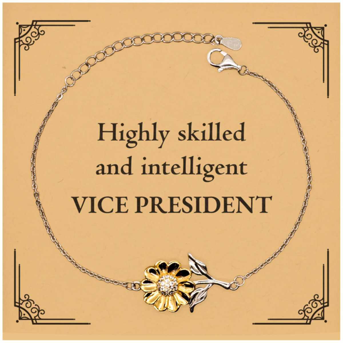 best vice president gifts highly skilled and intelligent appreciation birthday sunflower bracelet for vice president men women friends coworkers