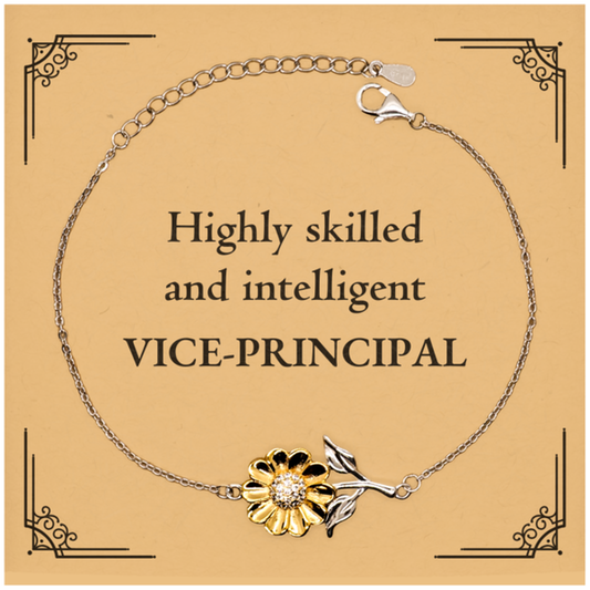 best vice principal gifts highly skilled and intelligent appreciation birthday sunflower bracelet for vice principal men women friends coworkers