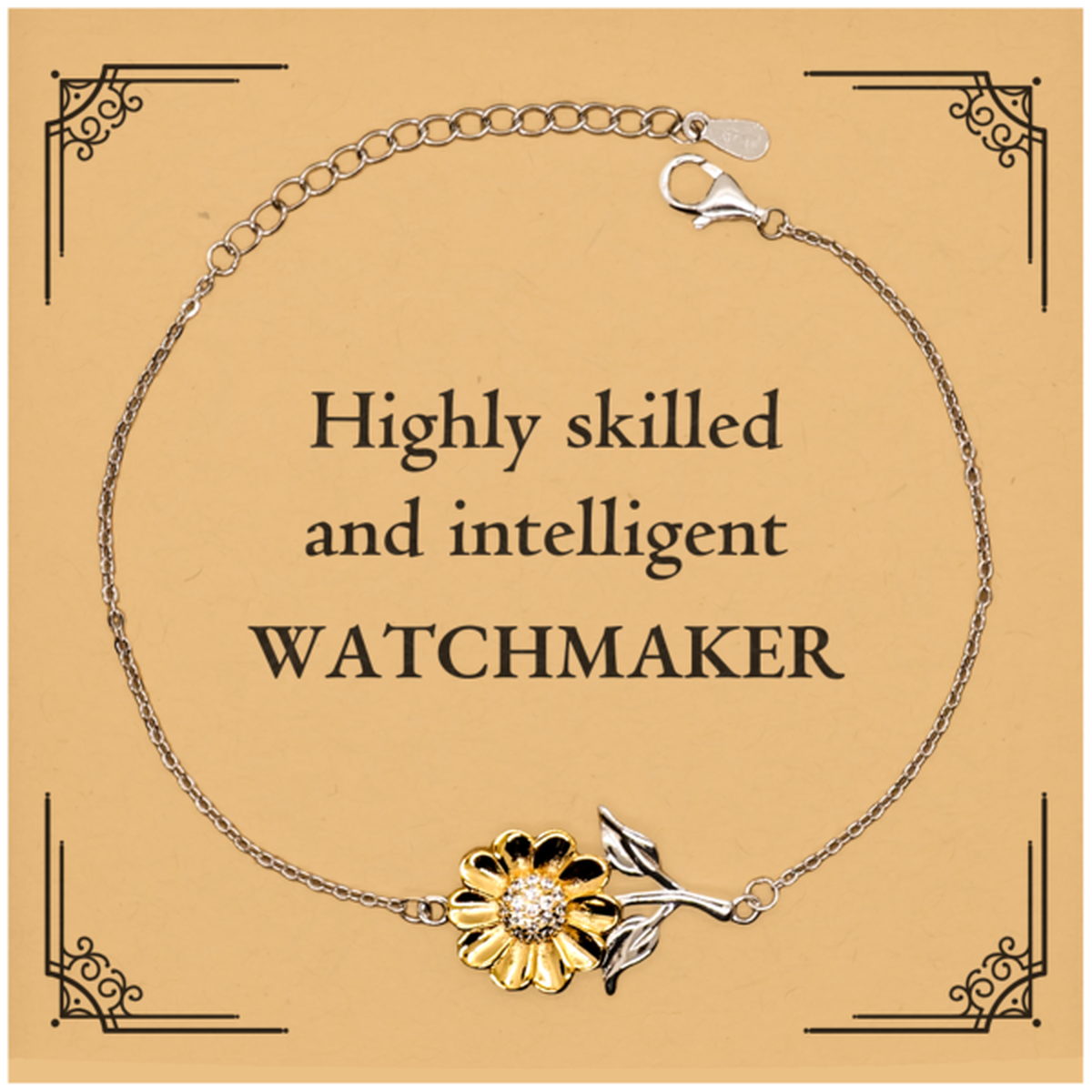 best watchmaker gifts highly skilled and intelligent appreciation birthday sunflower bracelet for watchmaker men women friends coworkers