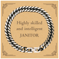best janitor gifts highly skilled and intelligent appreciation birthday cuban link chain bracelet for janitor men women friends coworkers