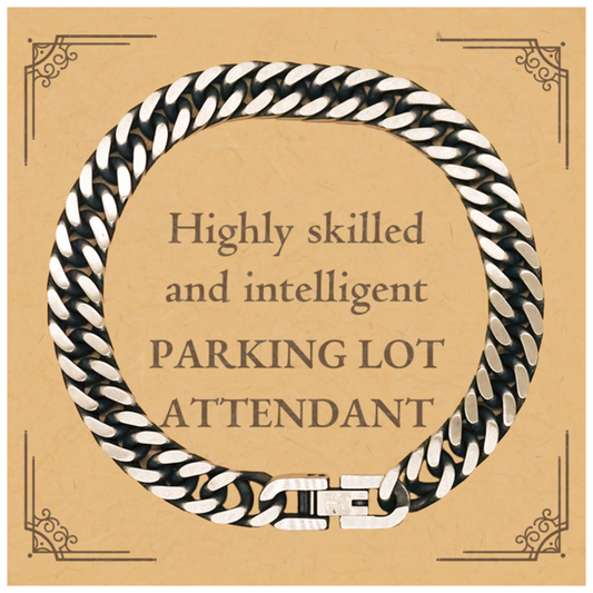 best parking lot attendant gifts highly skilled and intelligent appreciation birthday cuban link chain bracelet for parking lot attendant men women friends coworkers