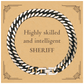 best sheriff gifts highly skilled and intelligent appreciation birthday cuban link chain bracelet for sheriff men women friends coworkers