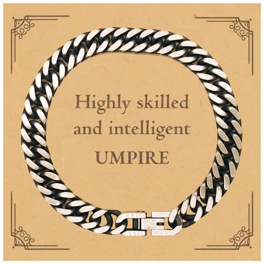 best umpire gifts highly skilled and intelligent appreciation birthday cuban link chain bracelet for umpire men women friends coworkers