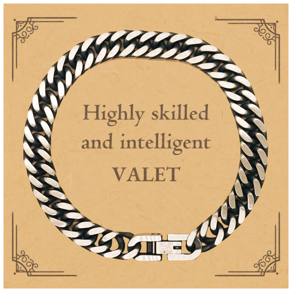 best valet gifts highly skilled and intelligent appreciation birthday cuban link chain bracelet for valet men women friends coworkers