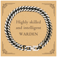 best warden gifts highly skilled and intelligent appreciation birthday cuban link chain bracelet for warden men women friends coworkers