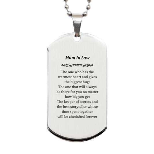 silver dog tag for mum in law the keeper of secrets cherished forever holidays hope and inspiration