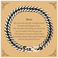 mom cuban link bracelet the warm hearted moms timeless gift for birthdays holidays and special occasions a unique engraved symbol of cherished love and hugs