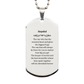 engraved silver dog tag stepdad the keeper of secrets and best storyteller for christmas birthday and holidays gift