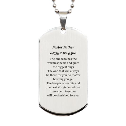 silver dog tag foster father heartwarming engraved gift for christmas and birthdays