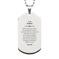 daughter gift engraved silver dog tag carry my love through lifes journey graduation inspirational jewelry for her