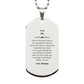 engraved silver dog tag for son time memories love confidence birthday holidays graduation special gift from mommy