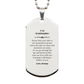 granddaughter silver dog tag engraved love granny inspirational gift for birthday or graduation