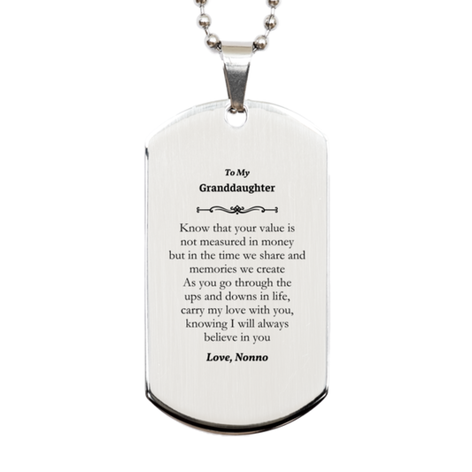 granddaughter engraved silver dog tag carry my love with you always believe in you inspirational gift for birthday christmas graduation nonnos love and confidence