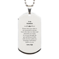 grandson silver dog tag engraved with inspirational quote for birthday gifts from gigi carry my love with you always