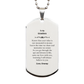 silver dog tag grandson engraved inspirational gift for birthday carry grannys love with you always believe in yourself confidence and memories perfect veterans day present