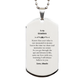 grandson silver dog tag engraved with inspirational message from abuelo for graduation christmas and veterans day timeless keepsake to carry love and confidence everywhere