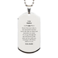 silver dog tag nephew gift engraved memories inspirational love auntie
