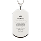 silver dog tag nephew uncle engraved inspirational gift for birthday and graduation