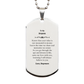 stepson engraved silver dog tag carry my love with you always believe in yourself inspirational gift for birthday graduation veterans day