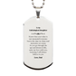 unbiological daughter silver dog tag engraved love from dad for birthday graduation christmas unique inspirational confidence jewelry