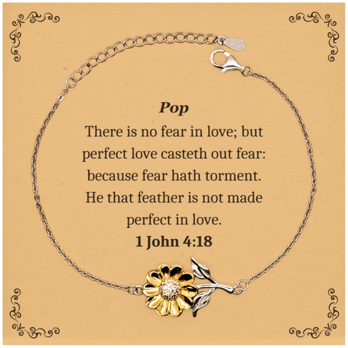 unique pop sunflower bracelet perfect love casteth out fear