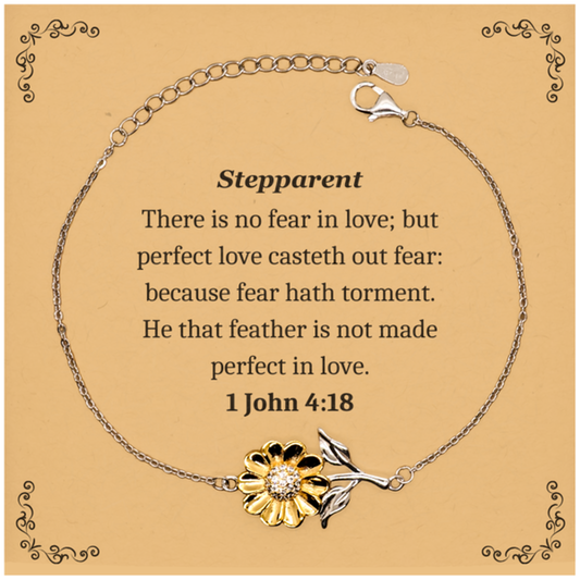 sunflower bracelet stepparent fearless love engraved inspirational gift for birthday or graduation