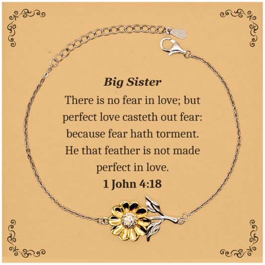 sunflower bracelet big sister inspirational love fearless gift for christmas