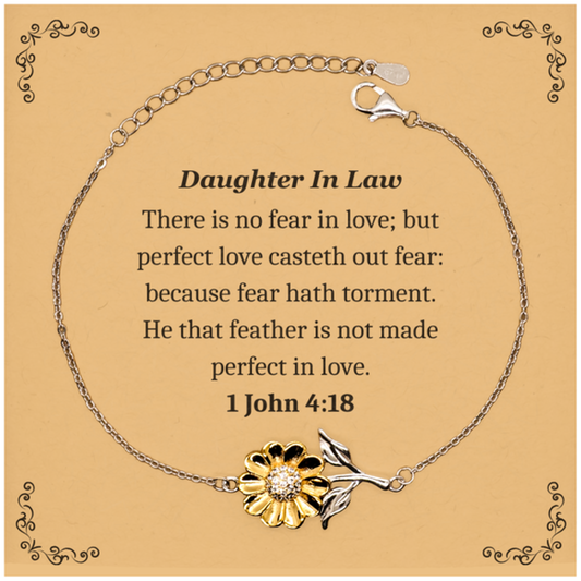 daughter in law engraved sunflower bracelet perfect for holidays and birthday