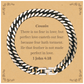 engraved cuban link chain bracelet cousin love hope confidence gift for christmas