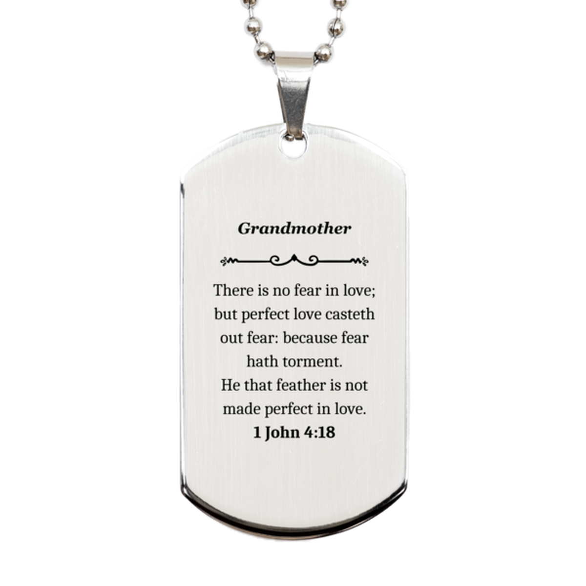 grandmother engraved silver dog tag gift inspirational love confidence veterans day christmas