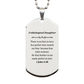 unbiological daughter silver dog tag engraved with perfect love scripture gift for birthday holidays and graduation