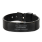 black paramedic engraved mesh bracelet die trying hope and inspiration gift for first responders and graduates