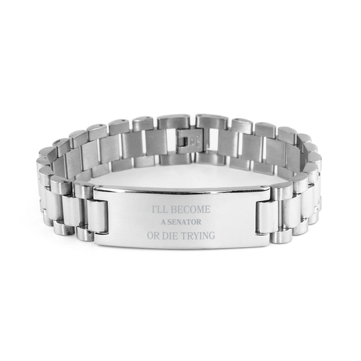 senator stainless steel bracelet hope for success in elections confidence and inspirational gift for graduation birthday christmas ill become senator or die trying