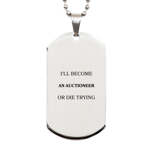 auctioneer engraved silver dog tag ill conquer or persevere for confidence at graduation