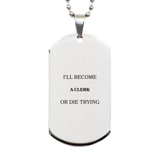 unique engraved clerk silver dog tag inspiring confidence for graduation and veterans day celebration