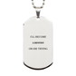 dentist engraved silver dog tag ill never give up inspirational graduation gift
