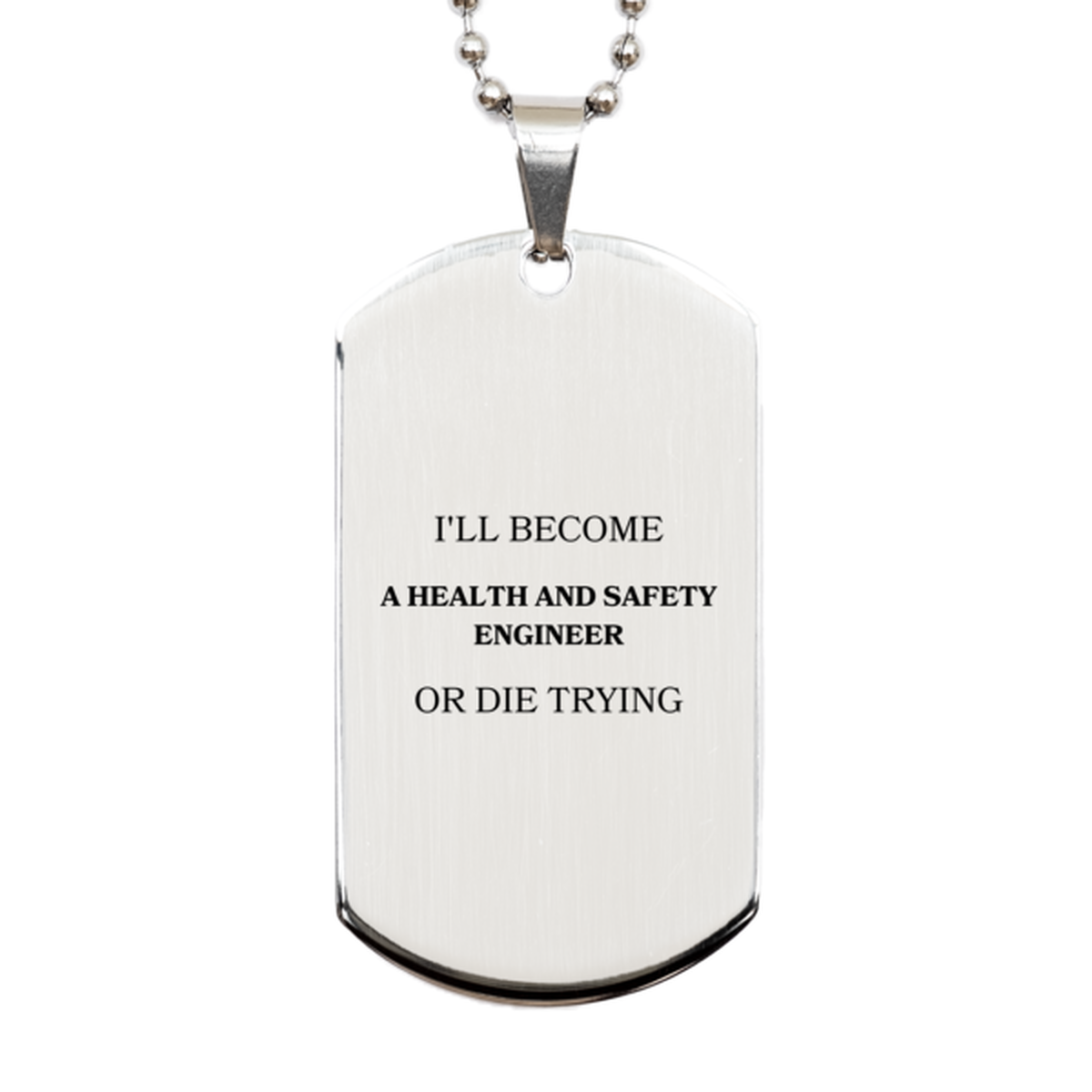 health and safety engineer engraved silver dog tag inspirational gift for graduation or veterans day hope and confidence