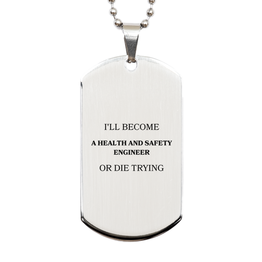 health and safety engineer engraved silver dog tag inspirational gift for graduation or veterans day hope and confidence