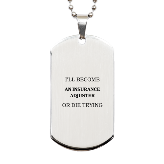 insurance adjuster engraved silver dog tag inspirational gift for graduation and birthday