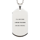 music teacher engraved silver dog tag inspirational quotes for graduation veterans day gift
