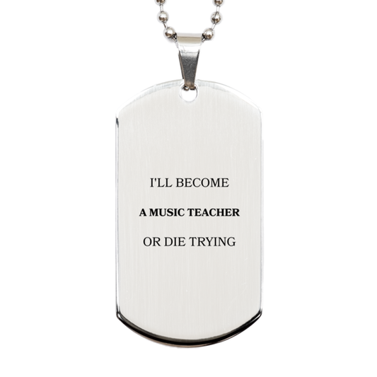 music teacher engraved silver dog tag inspirational quotes for graduation veterans day gift