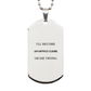 engraved silver dog tag office clerk inspirational hope for veterans day