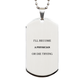 engraved silver dog tag physician ill become physician or die trying confidence inspirational gift for graduation and veterans day