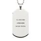 preacher dog tag inspirational engraved silver pendant for veterans day graduation or birthday gift