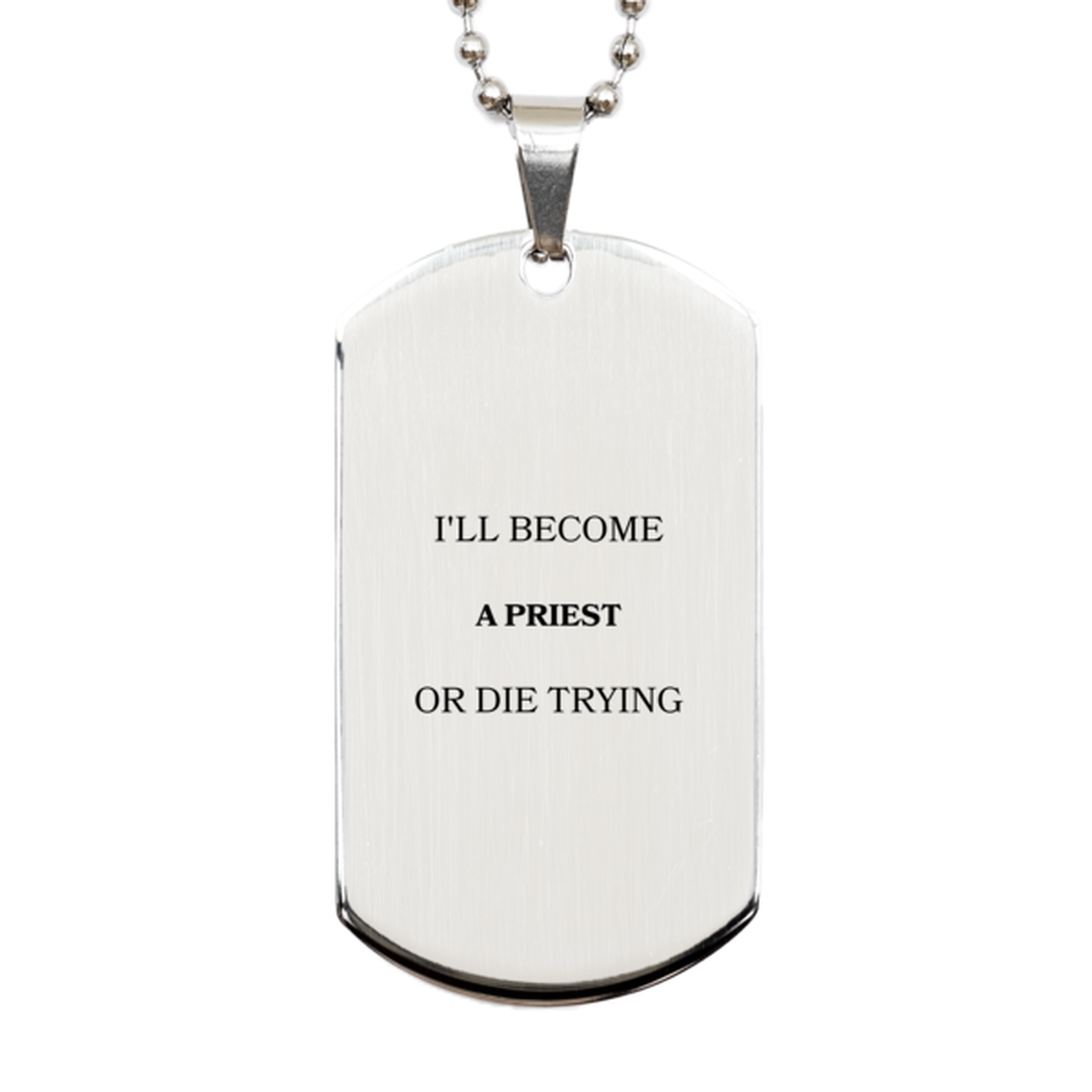 unique engraved silver dog tag for priest inspiring hope and confidence graduation gift for him