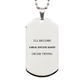 real estate agent engraved silver dog tag ill never give up on becoming a successful real estate agent inspirational gift for graduation christmas and veterans day
