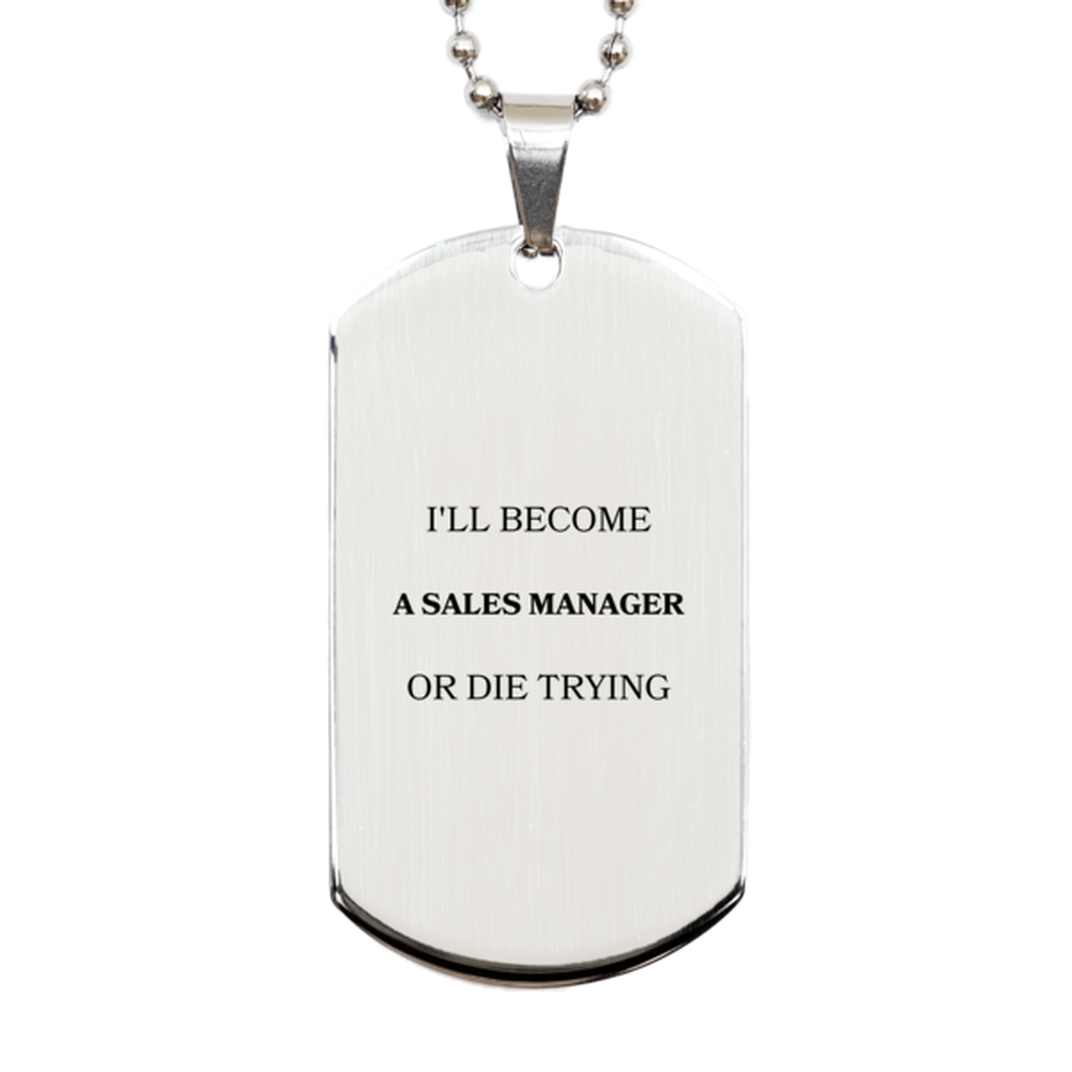 sales manager inspirational engraved silver dog tag hope confidence graduation gift