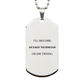 engraved x ray technician silver dog tag i will succeed graduation gift for future x ray technician