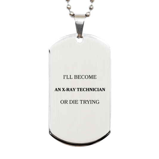 engraved x ray technician silver dog tag i will succeed graduation gift for future x ray technician
