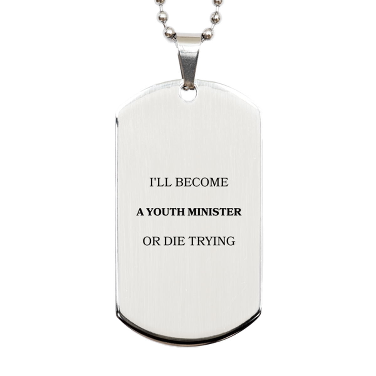 silver dog tag youth minister inspirational engraved gift for christmas